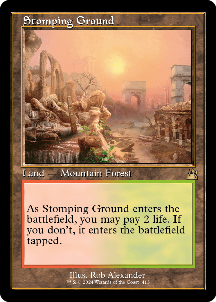 Stomping Ground (Retro Frame) (RVR-413) [Ravnica Remastered] Foil