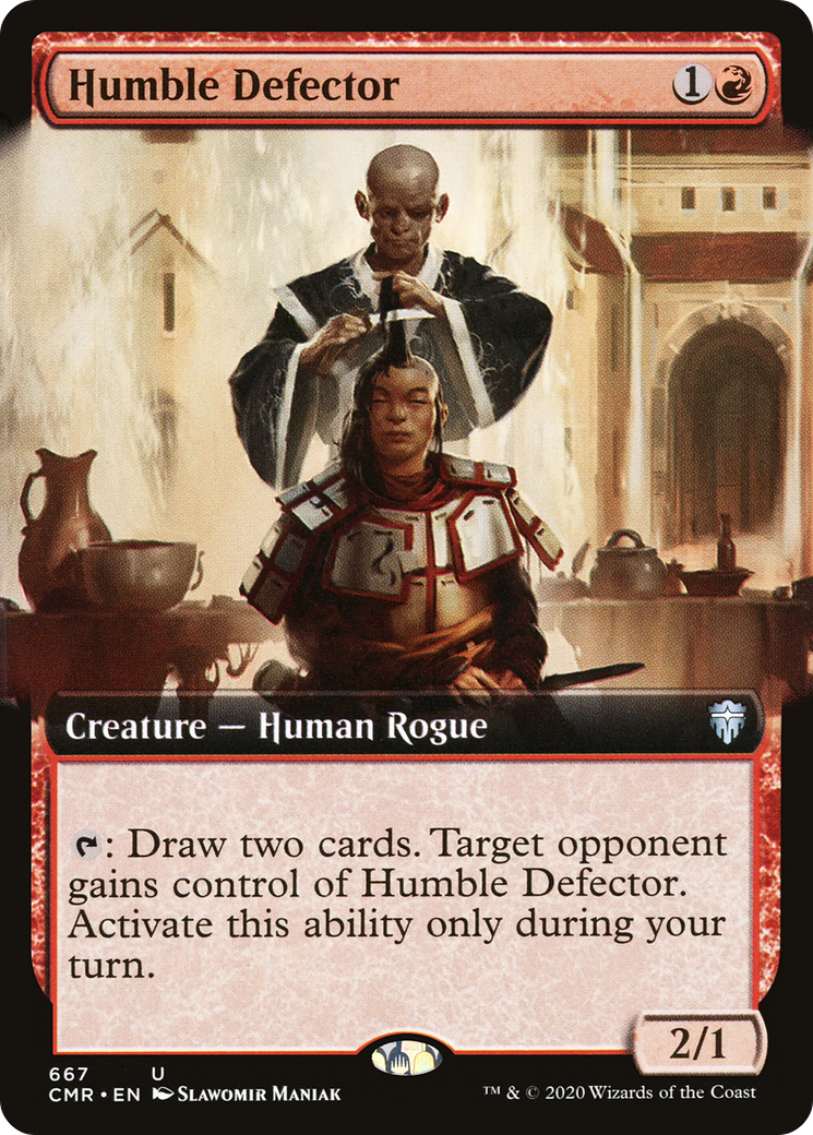 Humble Defector (Extended Art) (CMR-667) [Commander Legends]