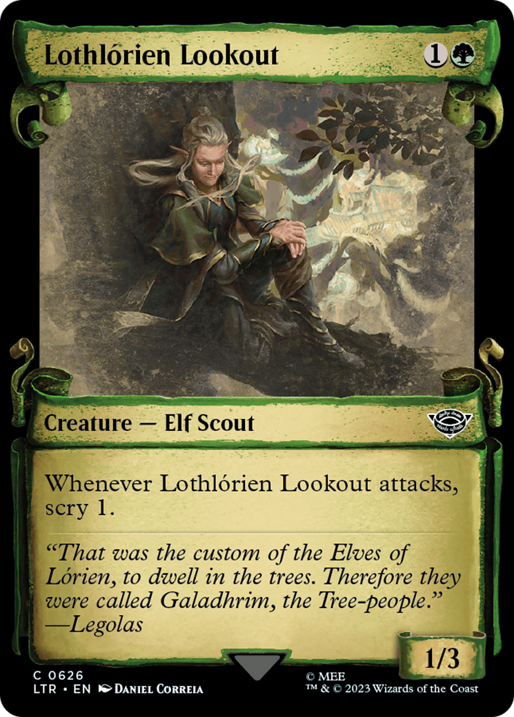 Lothlorien Lookout (Showcase Scrolls) (LTR-626) [The Lord of the Rings: Tales of Middle-earth]