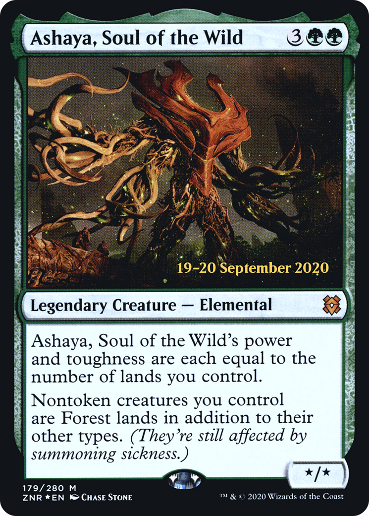 Ashaya, Soul of the Wild (PRE-179) [Zendikar Rising Promos] Foil