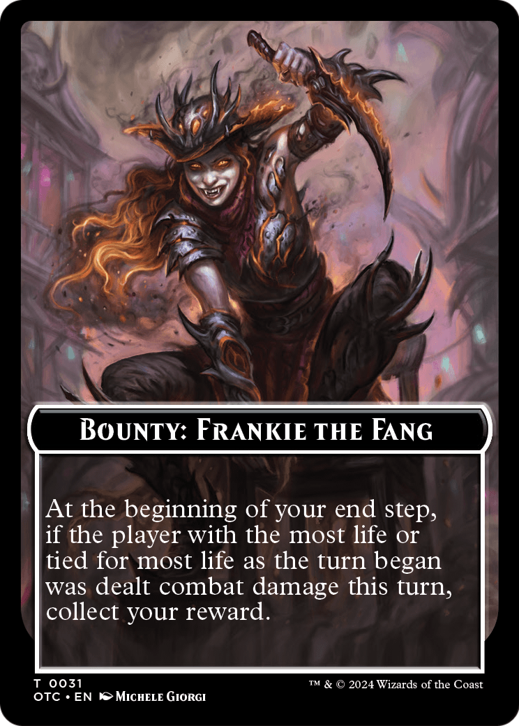 Bounty: Frankie The Fang // Wanted! (TOTC-031) [Outlaws of Thunder Junction Commander Tokens]