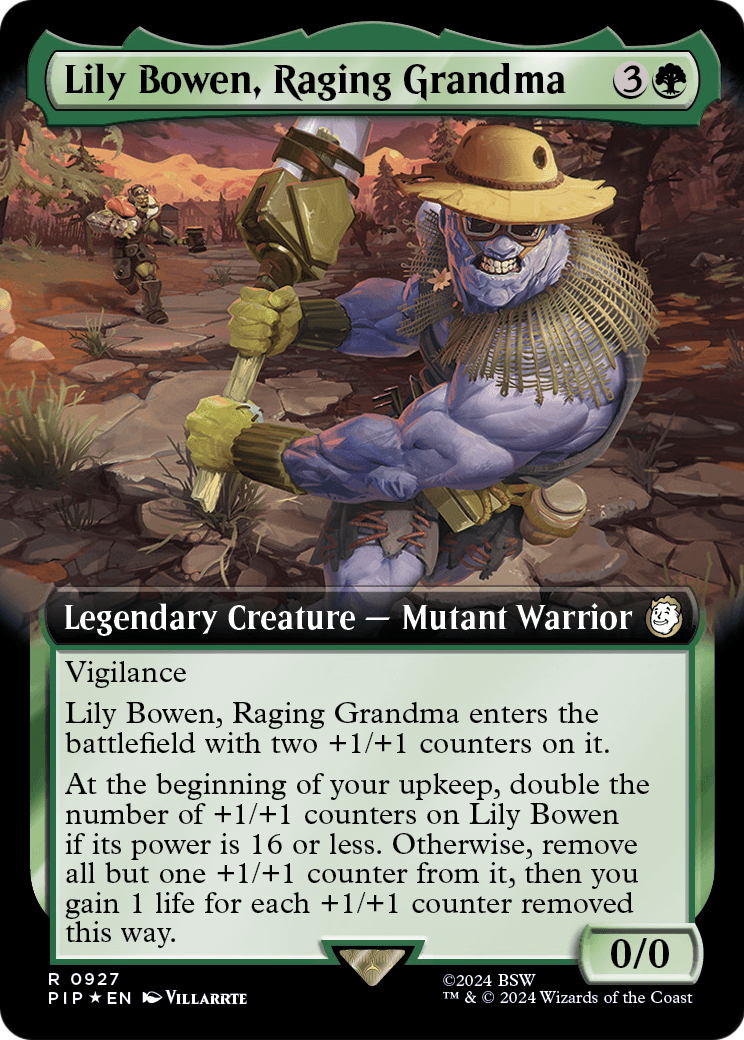 Lily Bowen, Raging Grandma (Extended Art) (Surge Foil) (PIP-927) [Fallout] Foil