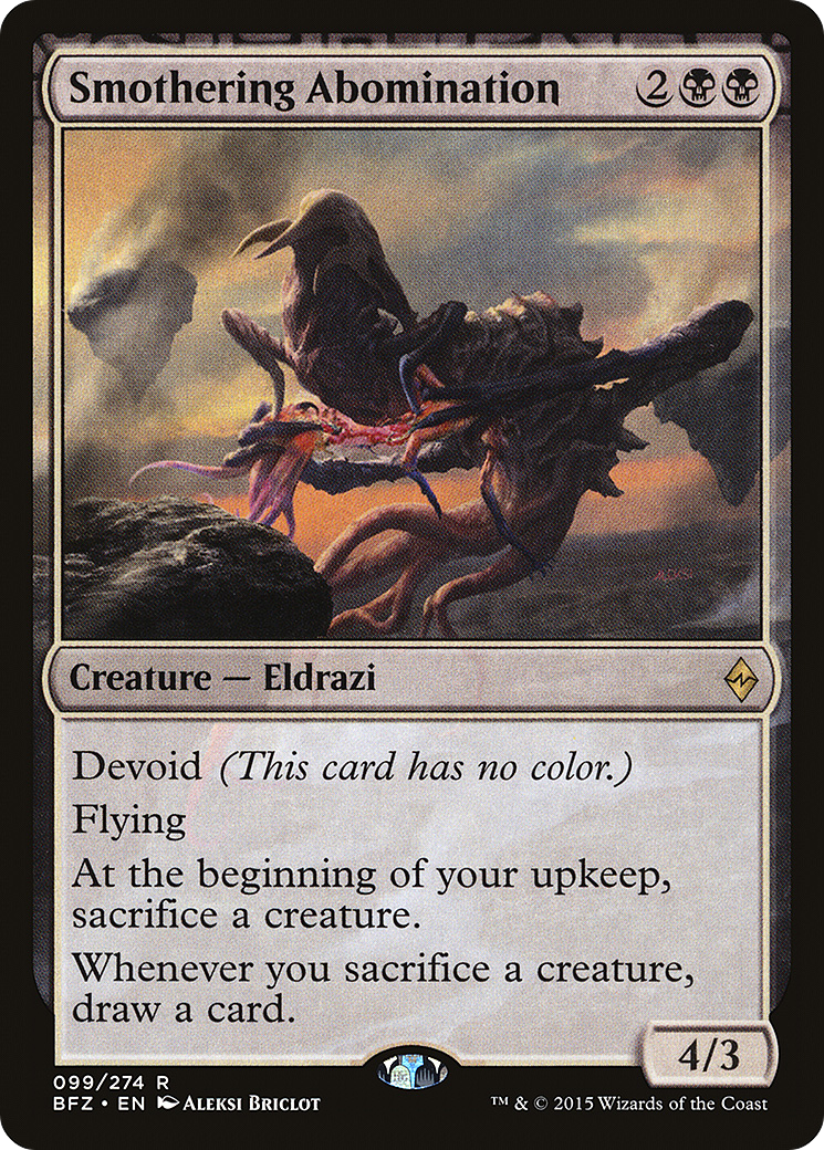 Smothering Abomination (BFZ-099) [Battle for Zendikar] Foil