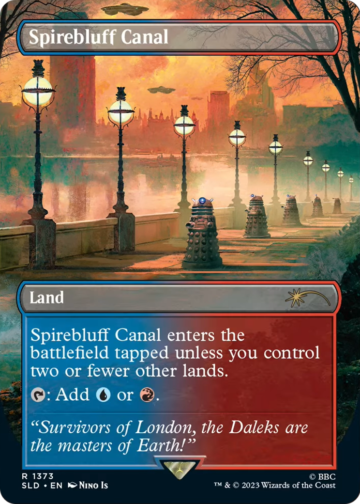 Spirebluff Canal (SLD-1373) (Borderless) [Secret Lair Drop] Foil