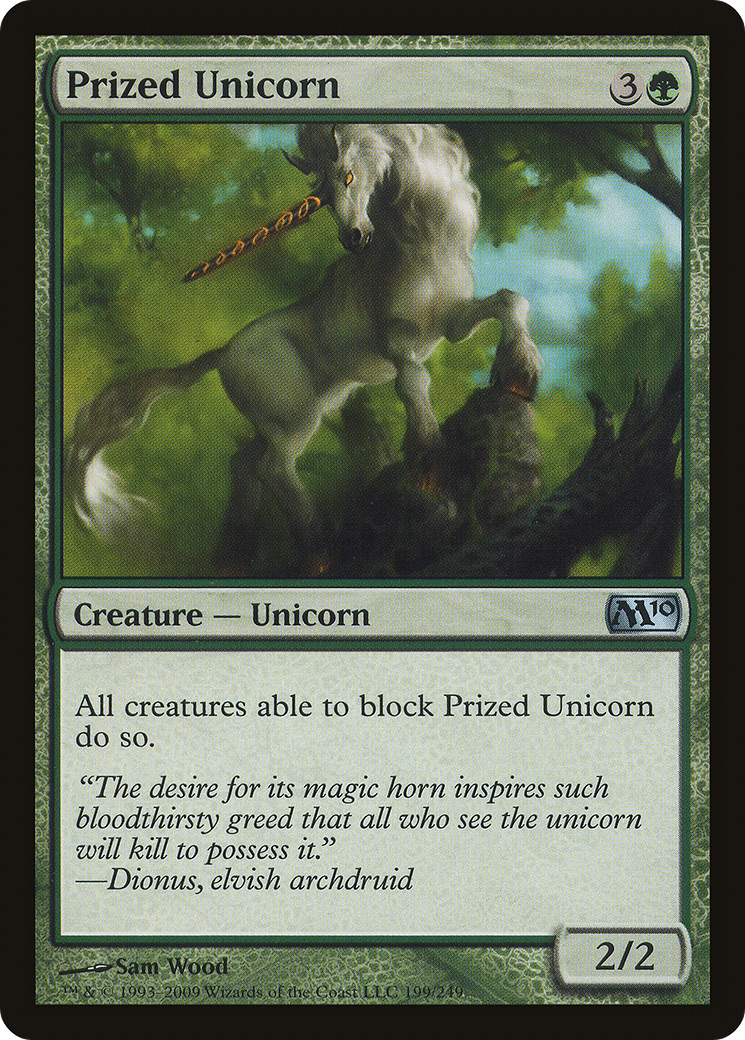 Prized Unicorn (M10-199) [Magic 2010] Foil