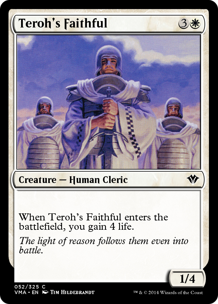 Teroh's Faithful (VMA-052) [Vintage Masters] Foil