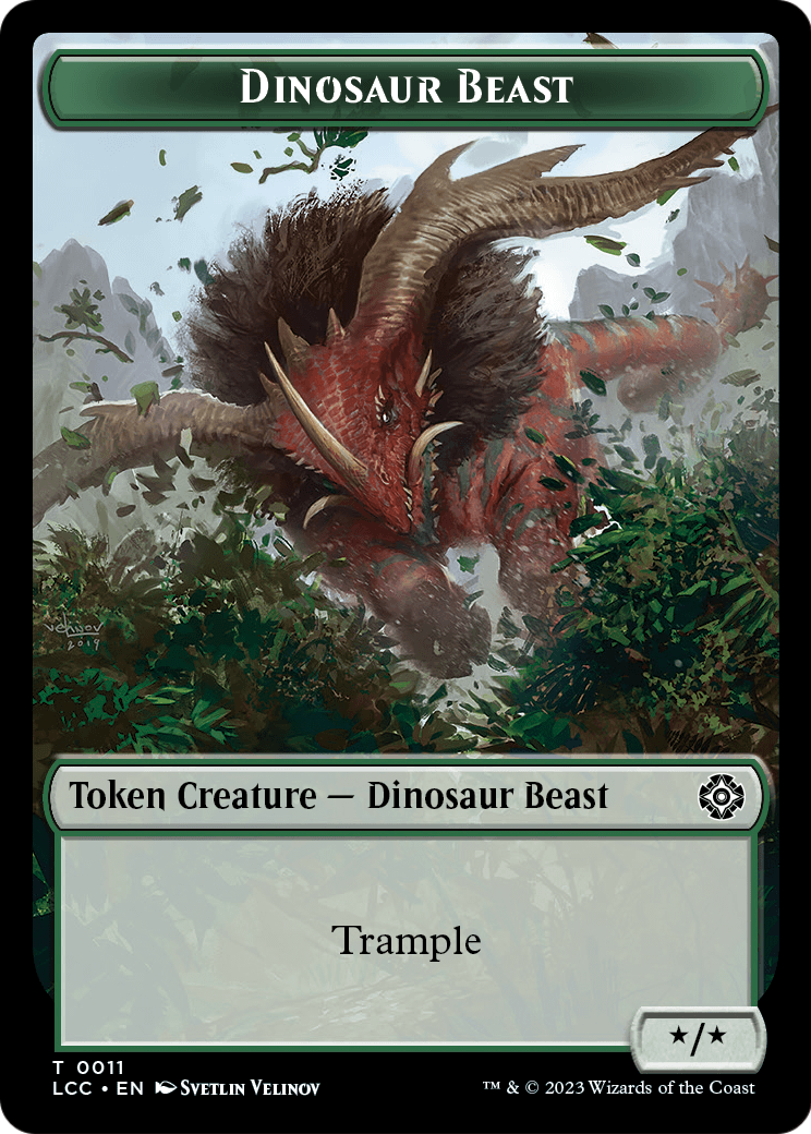 Dinosaur Beast (TLCC-011) [The Lost Caverns of Ixalan Commander Tokens]