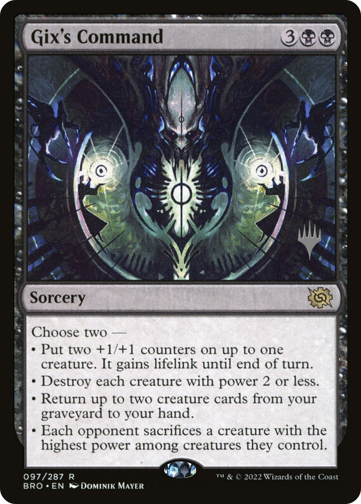 Gix's Command (PPBRO-097) [Promo Pack: The Brothers' War Promos] Foil