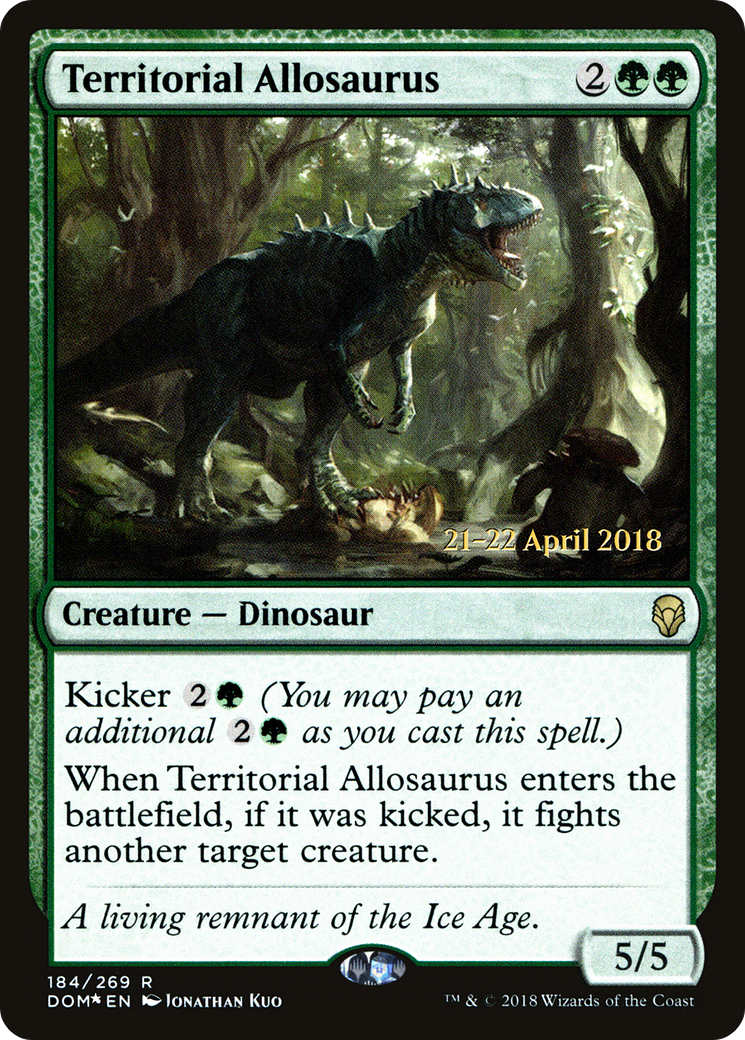 Territorial Allosaurus (PRE-184) [Dominaria Promos] Foil