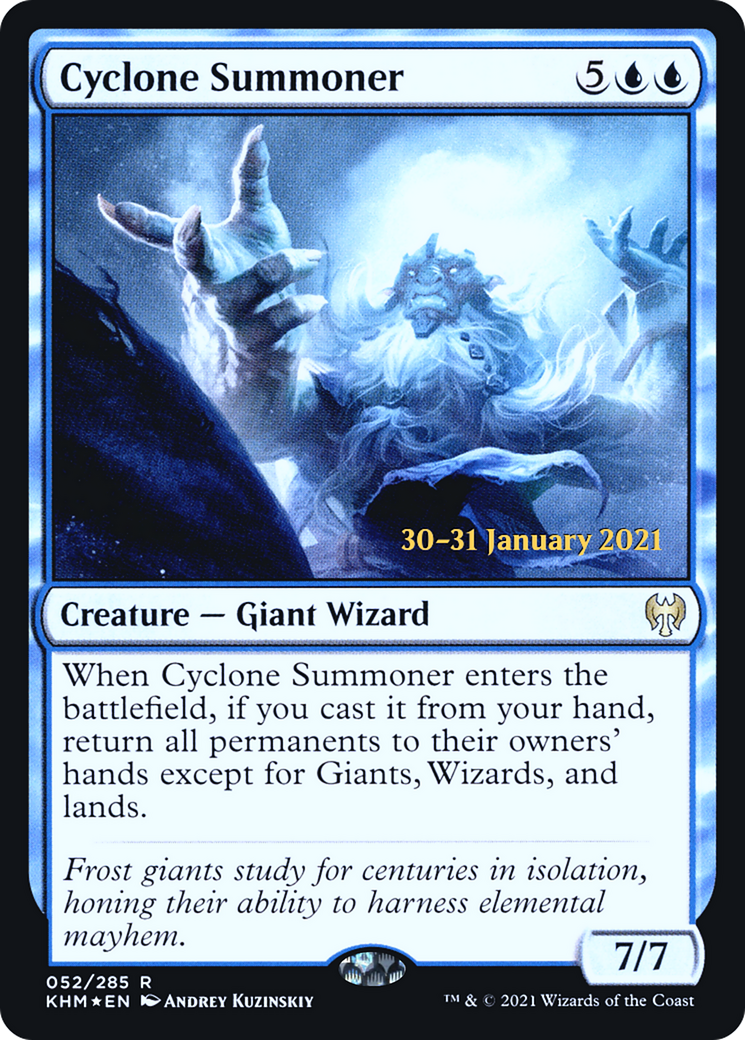 Cyclone Summoner (PRE-052) [Kaldheim Promos] Foil