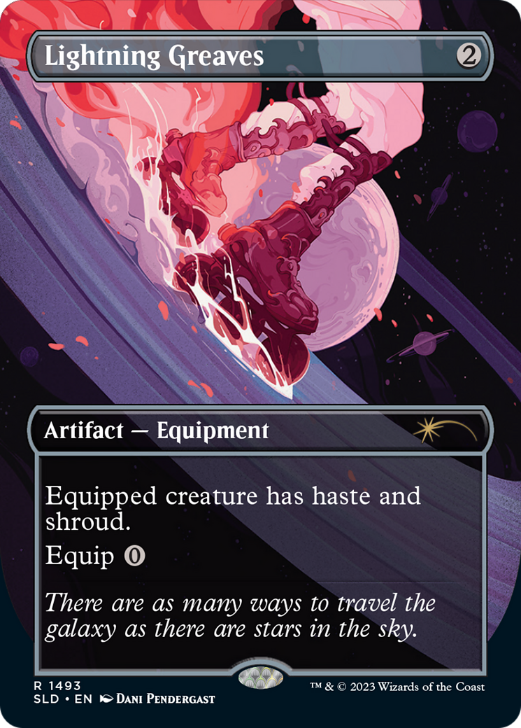 Lightning Greaves (SLD-1493) (Borderless) [Secret Lair Drop]
