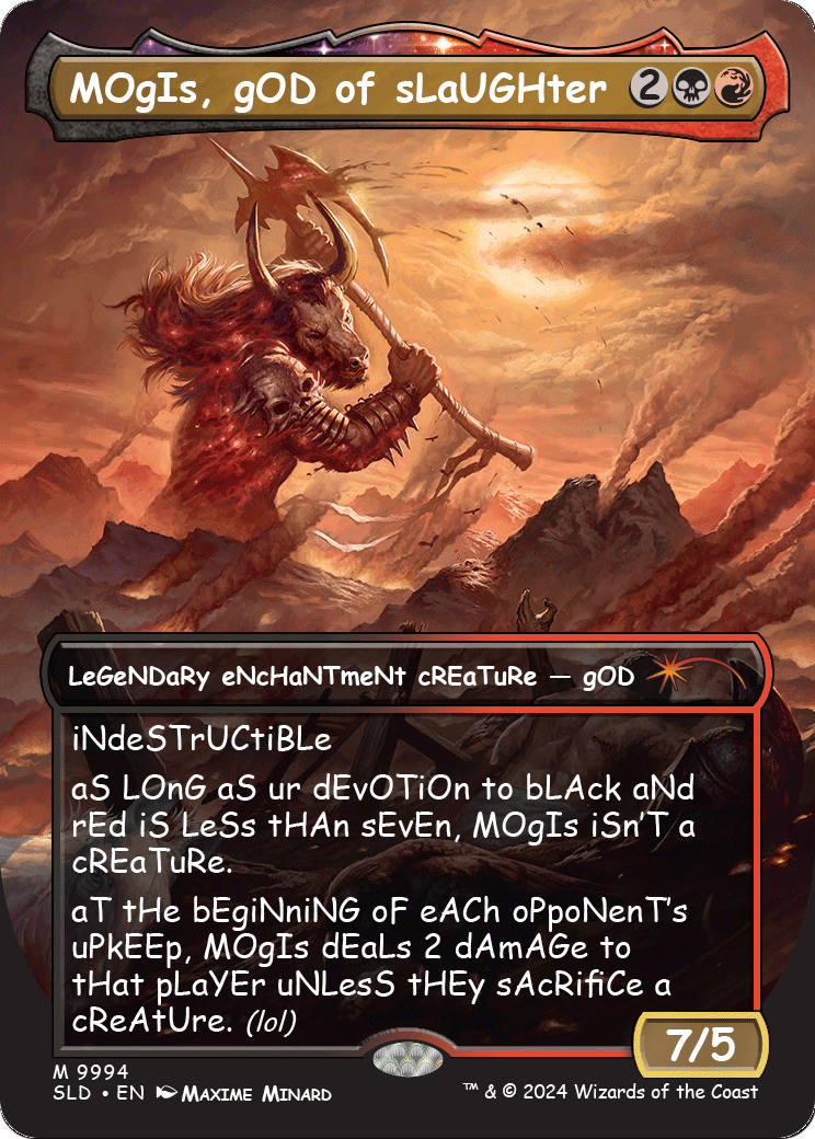 MOgIs, gOD of sLaUGHter (SLD-9994) (Borderless) [Secret Lair Drop]