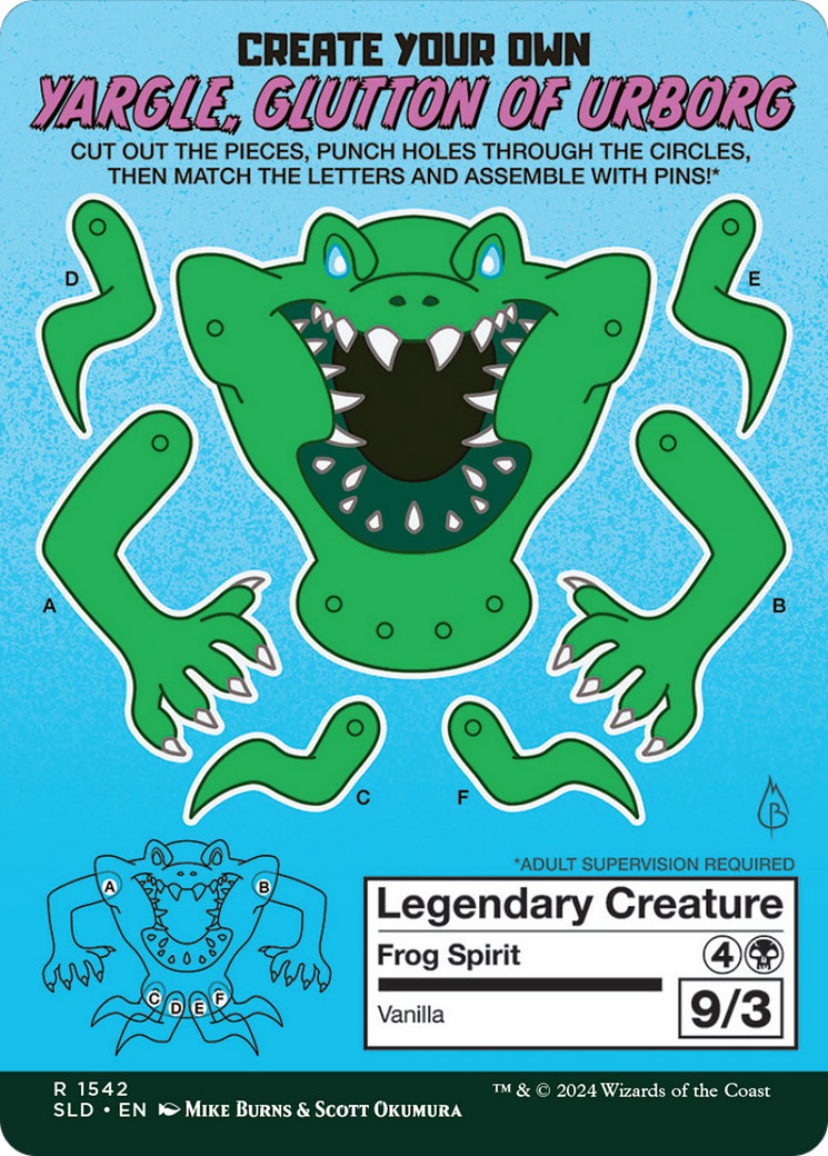 Yargle, Glutton of Urborg (SLD-1542) (Borderless) [Secret Lair Drop]