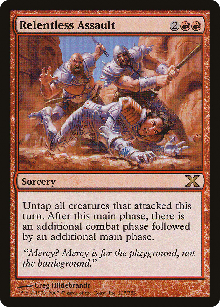 Relentless Assault (10E-225) [Tenth Edition] Foil