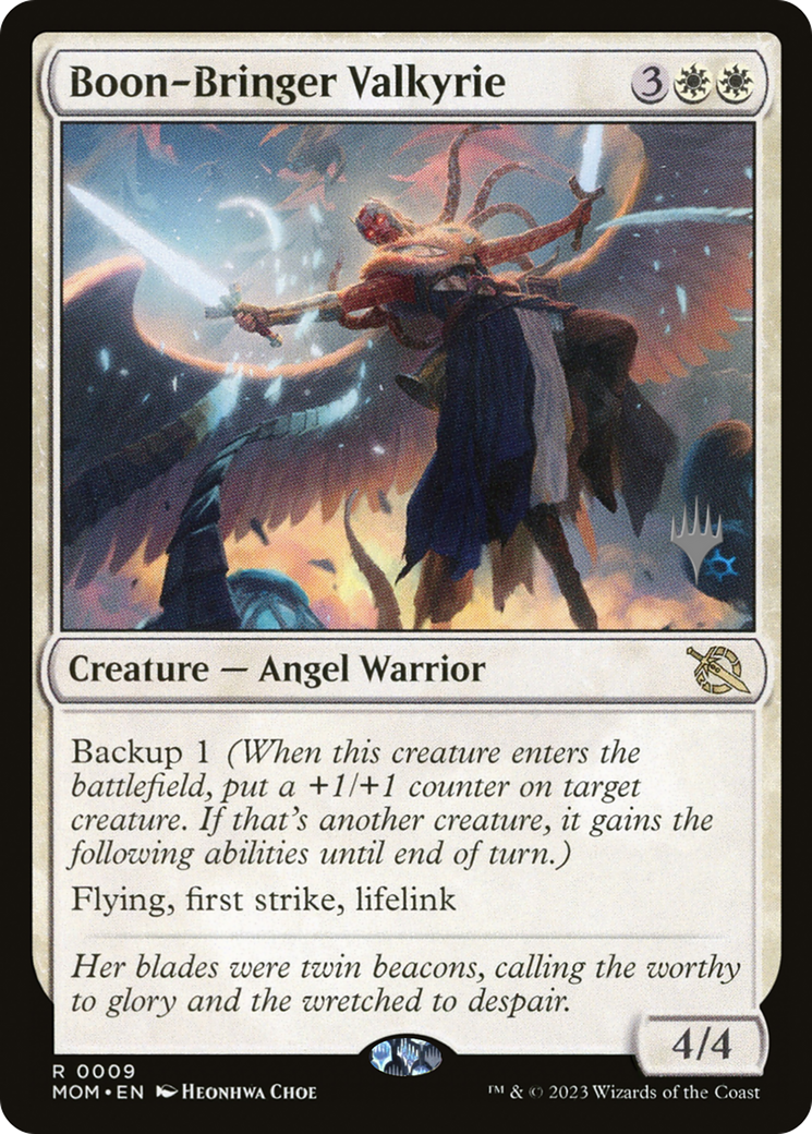 Boon-Bringer Valkyrie (PPMOM-009) [Promo Pack: March of the Machine Promos] Foil