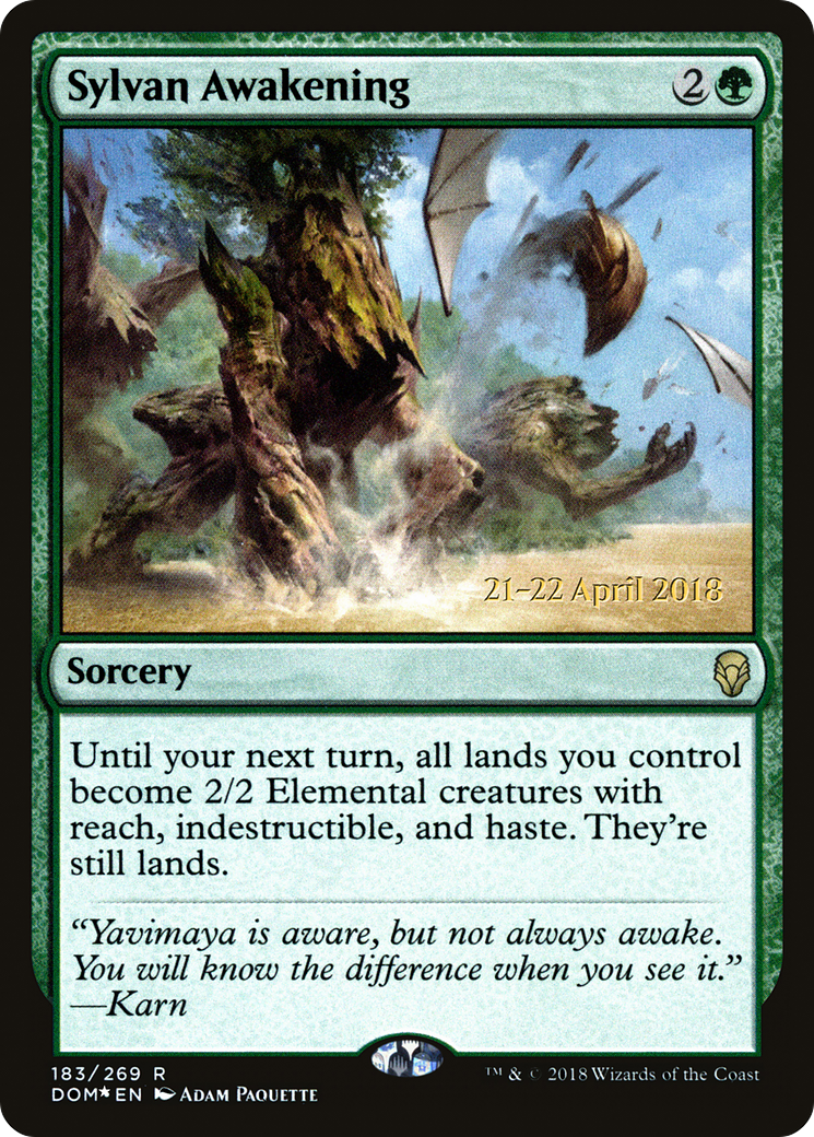 Sylvan Awakening (PRE-183) [Dominaria Promos] Foil