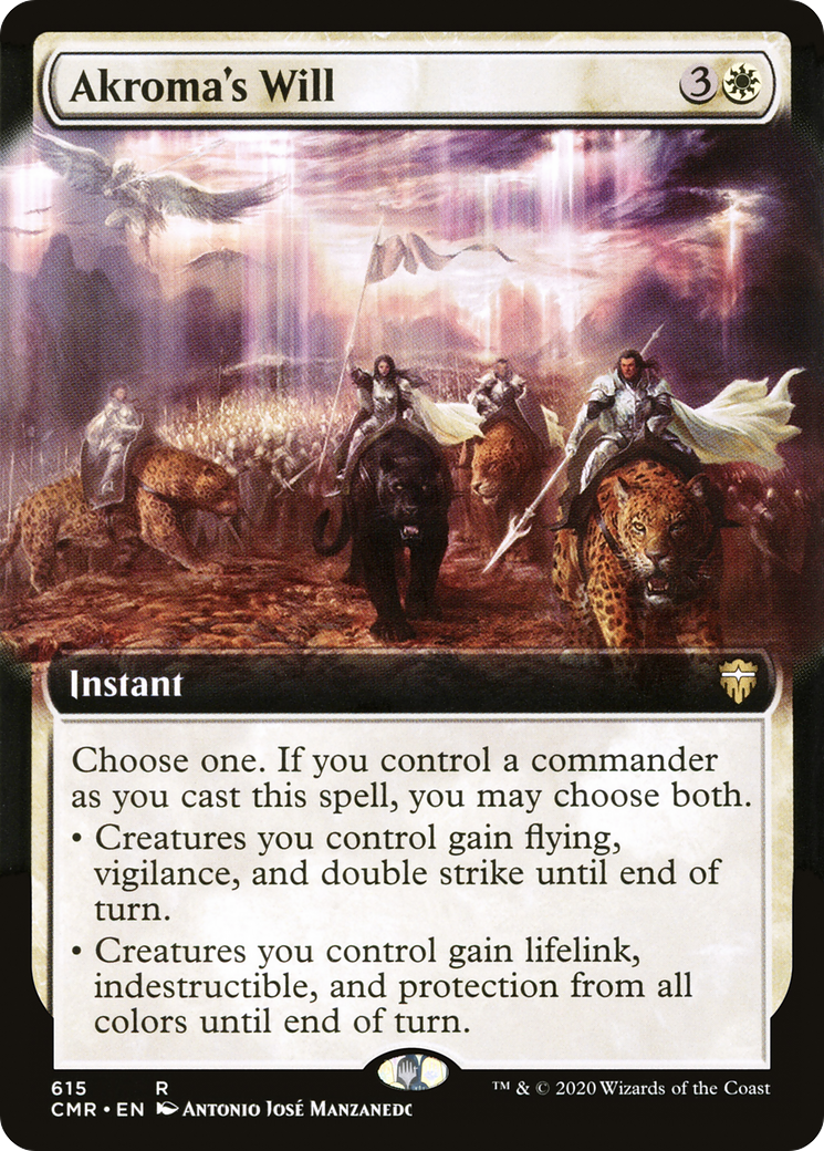 Akroma's Will (Extended Art) (CMR-615) [Commander Legends] Foil
