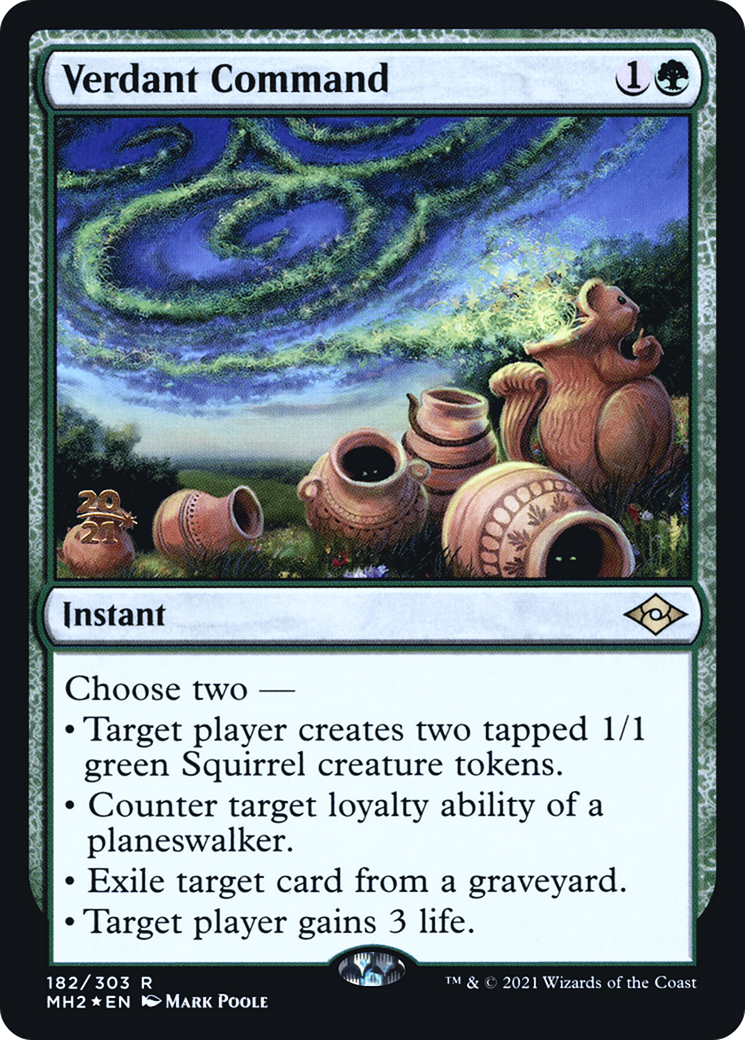 Verdant Command (PRE-182) [Modern Horizons 2 Promos] Foil