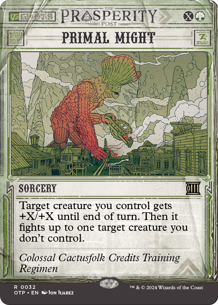 Primal Might (OTP-032) (Showcase) (Borderless) [Breaking News]