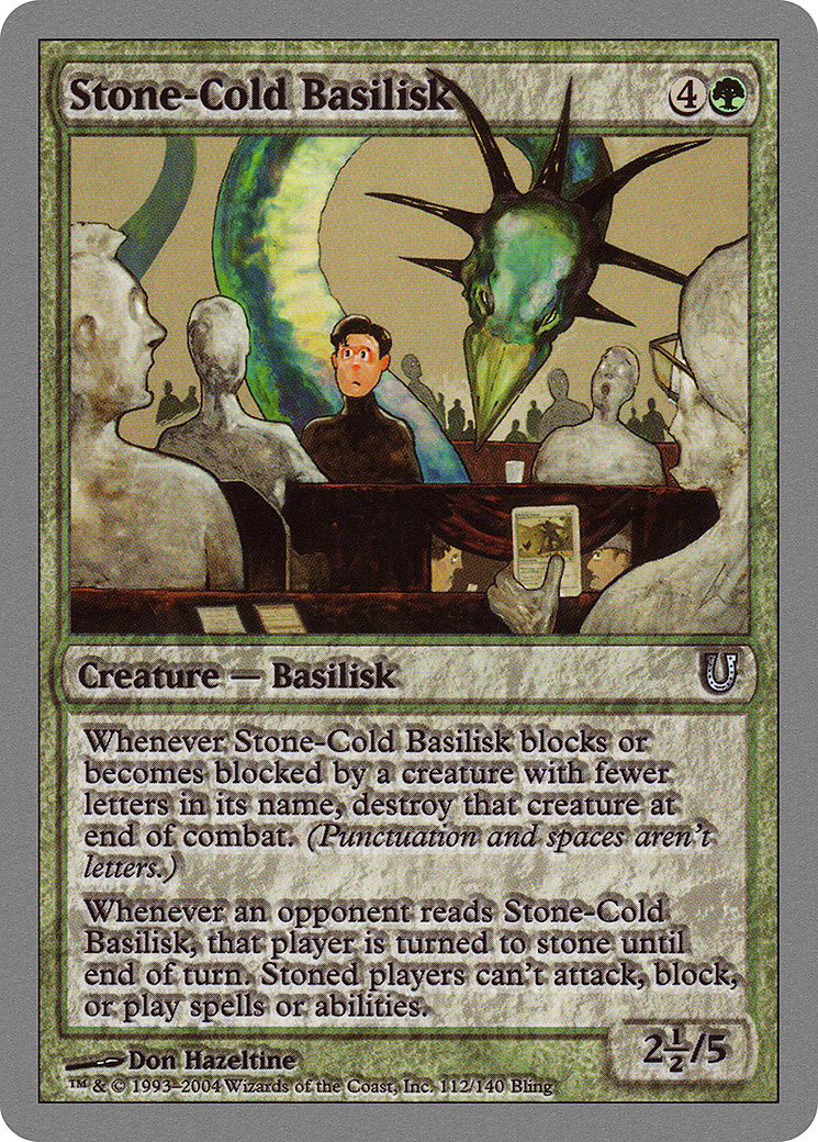 Stone-Cold Basilisk (UNH-112) [Unhinged] Foil