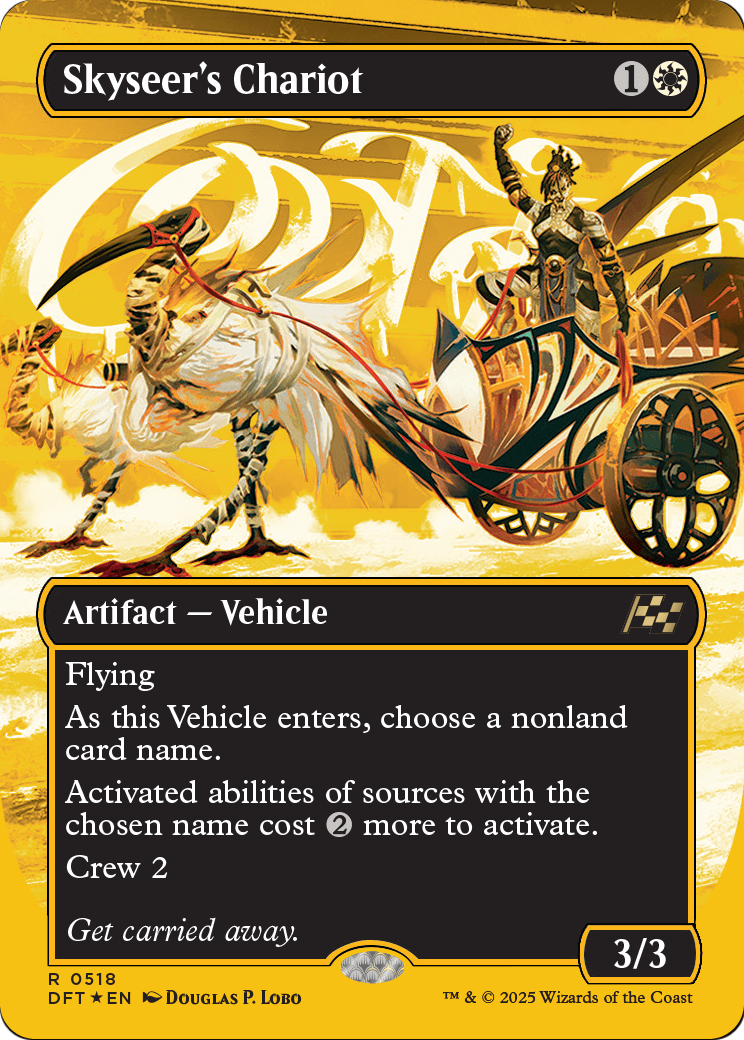 Skyseer's Chariot (Borderless) (First-Place Foil) (DFT-518) [Aetherdrift] Foil