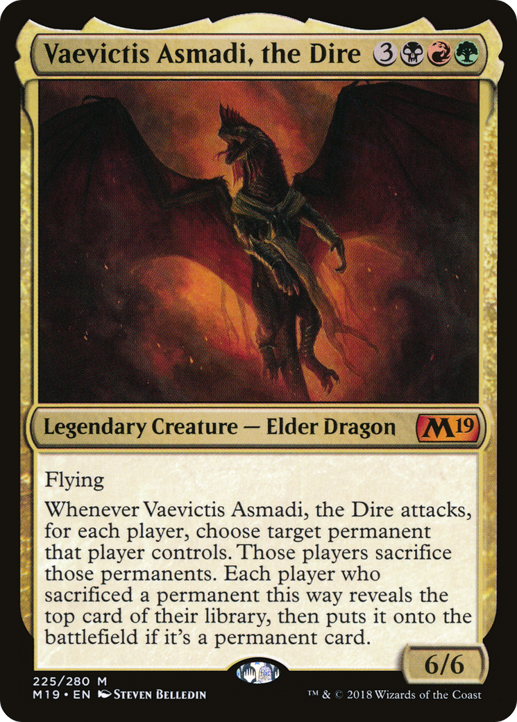 Vaevictis Asmadi, the Dire (M19-225) [Core Set 2019] Foil