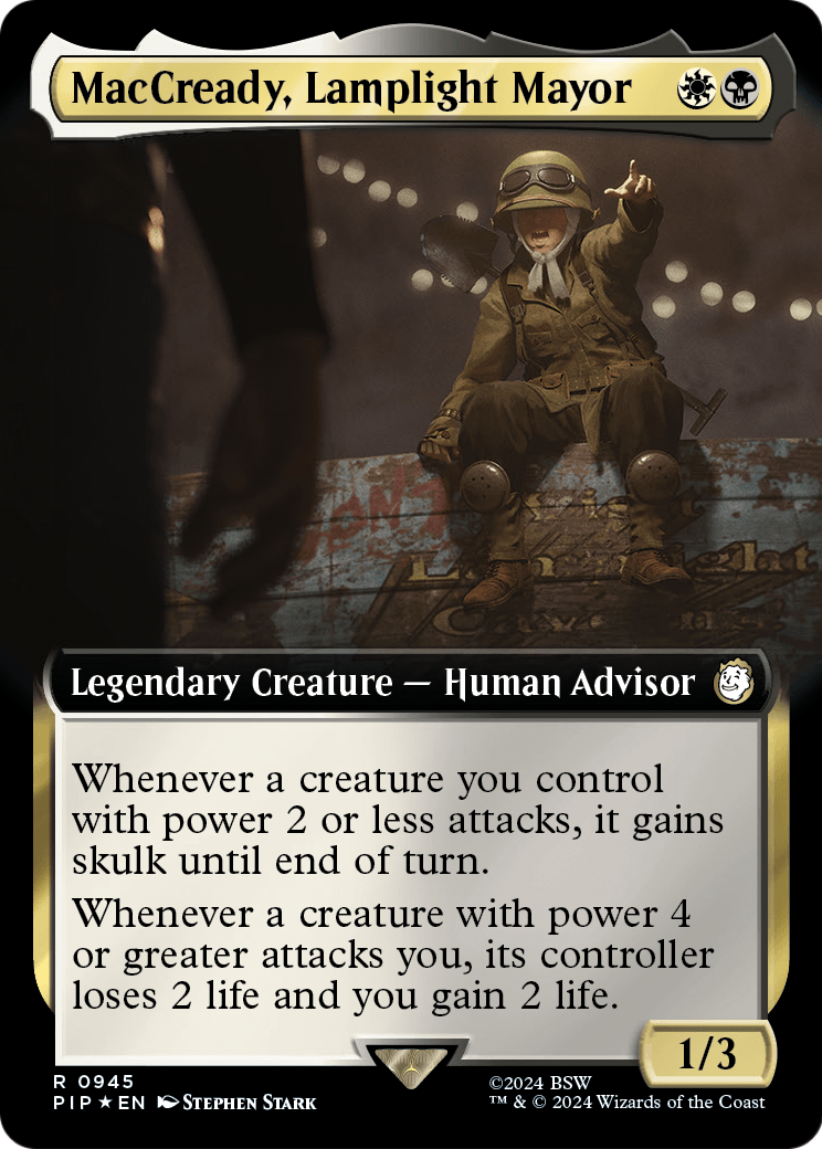 MacCready, Lamplight Mayor (Extended Art) (Surge Foil) (PIP-945) [Fallout] Foil