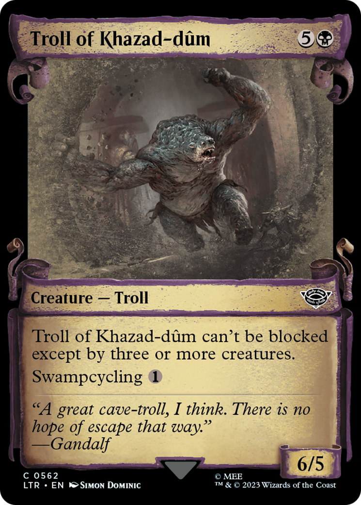 Troll of Khazad-dum (Showcase Scrolls) (LTR-562) [The Lord of the Rings: Tales of Middle-earth]
