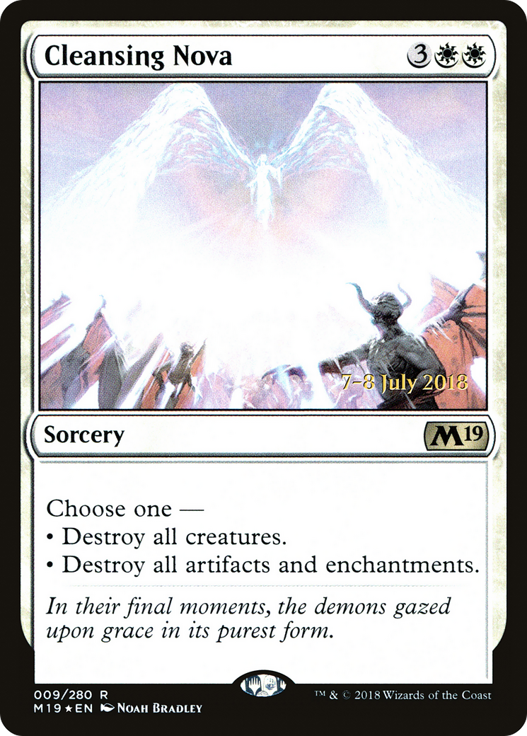 Cleansing Nova (PRE-009) [Core Set 2019 Promos] Foil