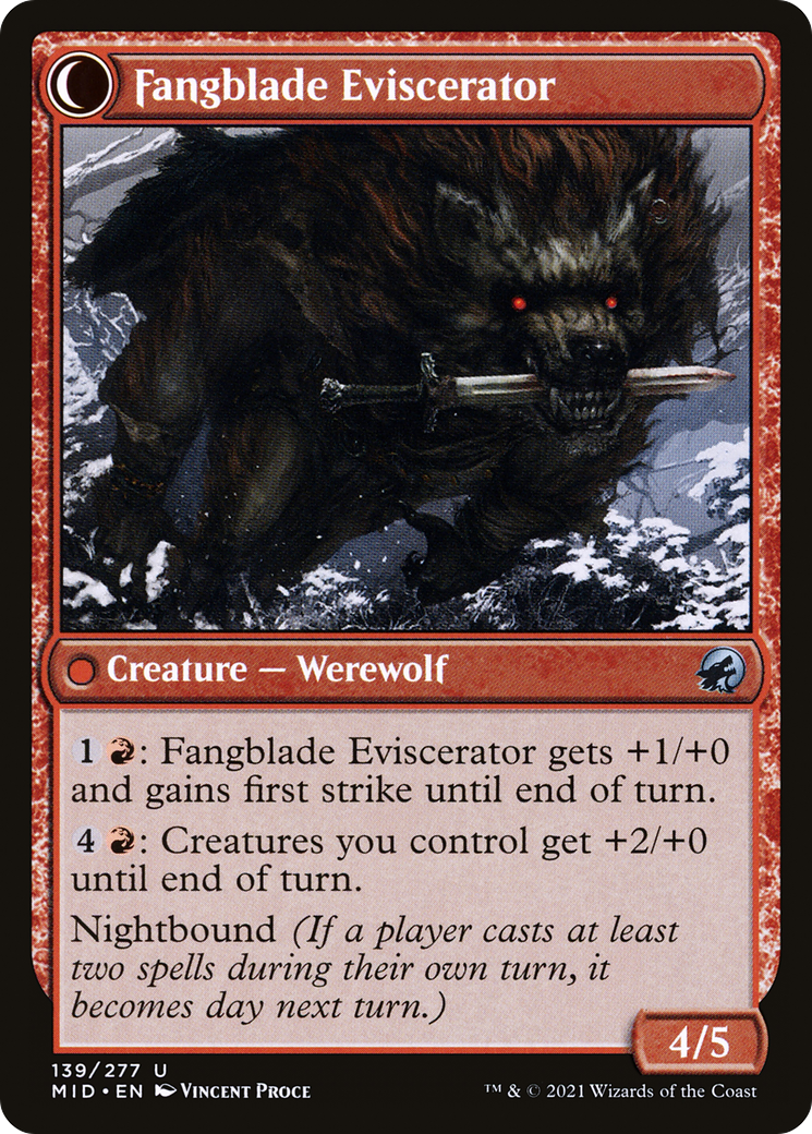 Fangblade Brigand (MID-139) [Innistrad: Midnight Hunt] Foil