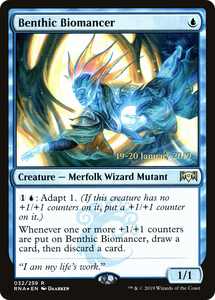 Benthic Biomancer (PRE-032) [Ravnica Allegiance Promos] Foil