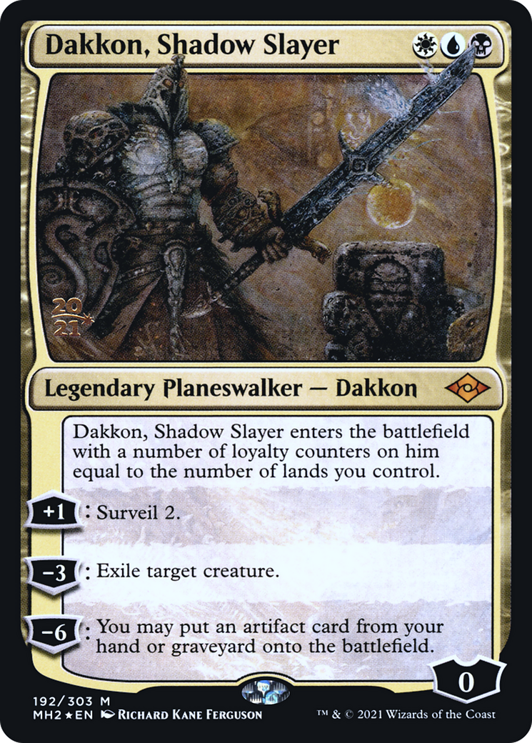 Dakkon, Shadow Slayer (PRE-192) [Modern Horizons 2 Promos] Foil