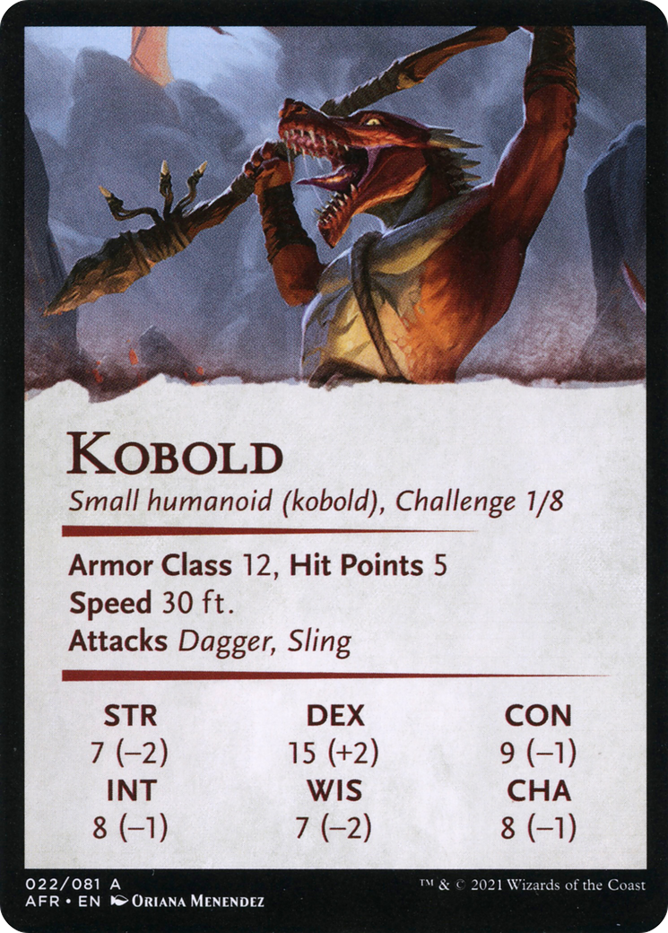 Minion of the Mighty // Kobold (AAFR-022) (Borderless) [Adventures in the Forgotten Realms Art Series] Foil