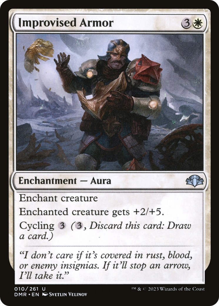 Improvised Armor (DMR-010) [Dominaria Remastered] Foil
