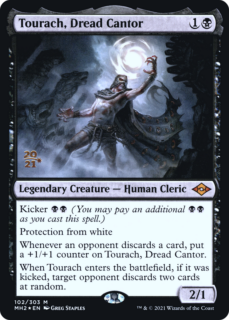 Tourach, Dread Cantor (PRE-102) [Modern Horizons 2 Promos] Foil