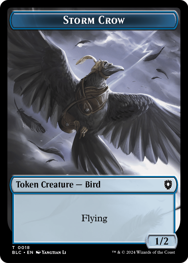 Storm Crow (TBLC-018) [Bloomburrow Commander Tokens]