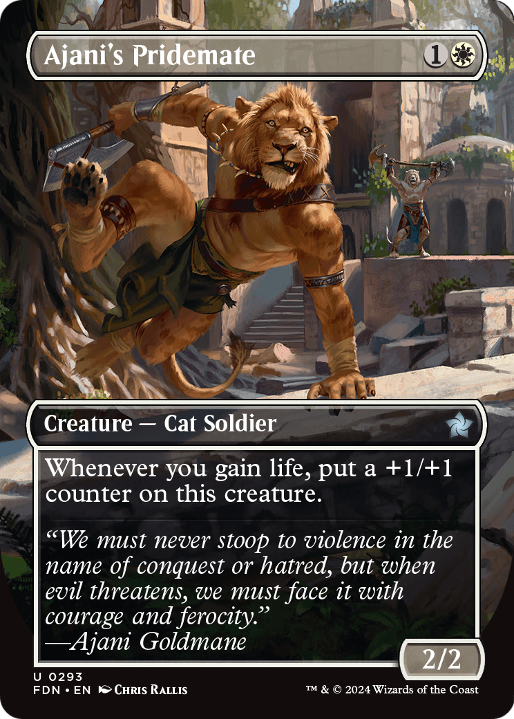 Ajani's Pridemate (Borderless) (FDN-293) [Foundations]
