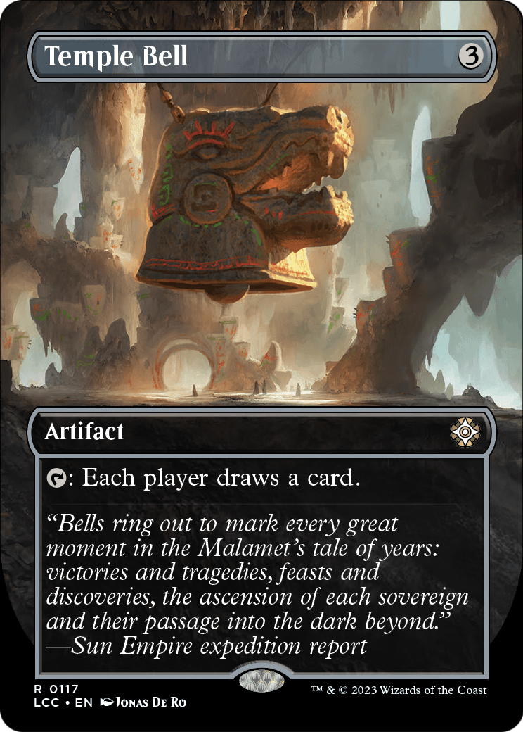 Temple Bell (Borderless) (LCC-117) [The Lost Caverns of Ixalan Commander] Foil