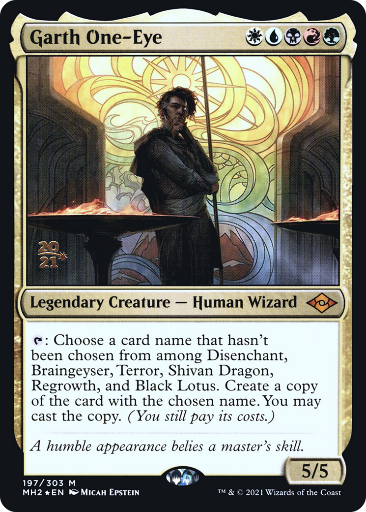 Garth One-Eye (PRE-197) [Modern Horizons 2 Promos] Foil