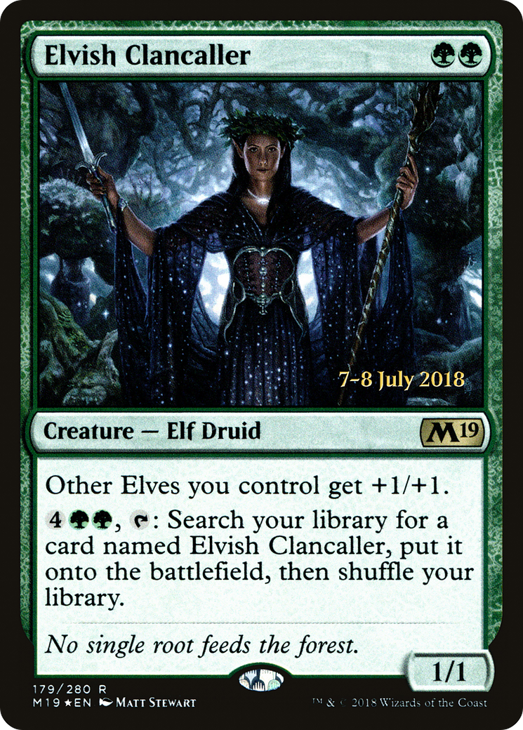 Elvish Clancaller (PRE-179) [Core Set 2019 Promos] Foil