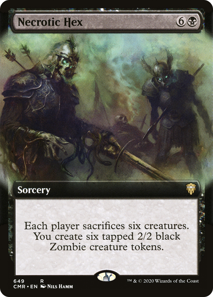 Necrotic Hex (Extended Art) (CMR-649) [Commander Legends] Foil