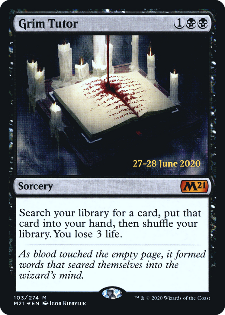 Grim Tutor (PRE-103) [Core Set 2021 Promos] Foil