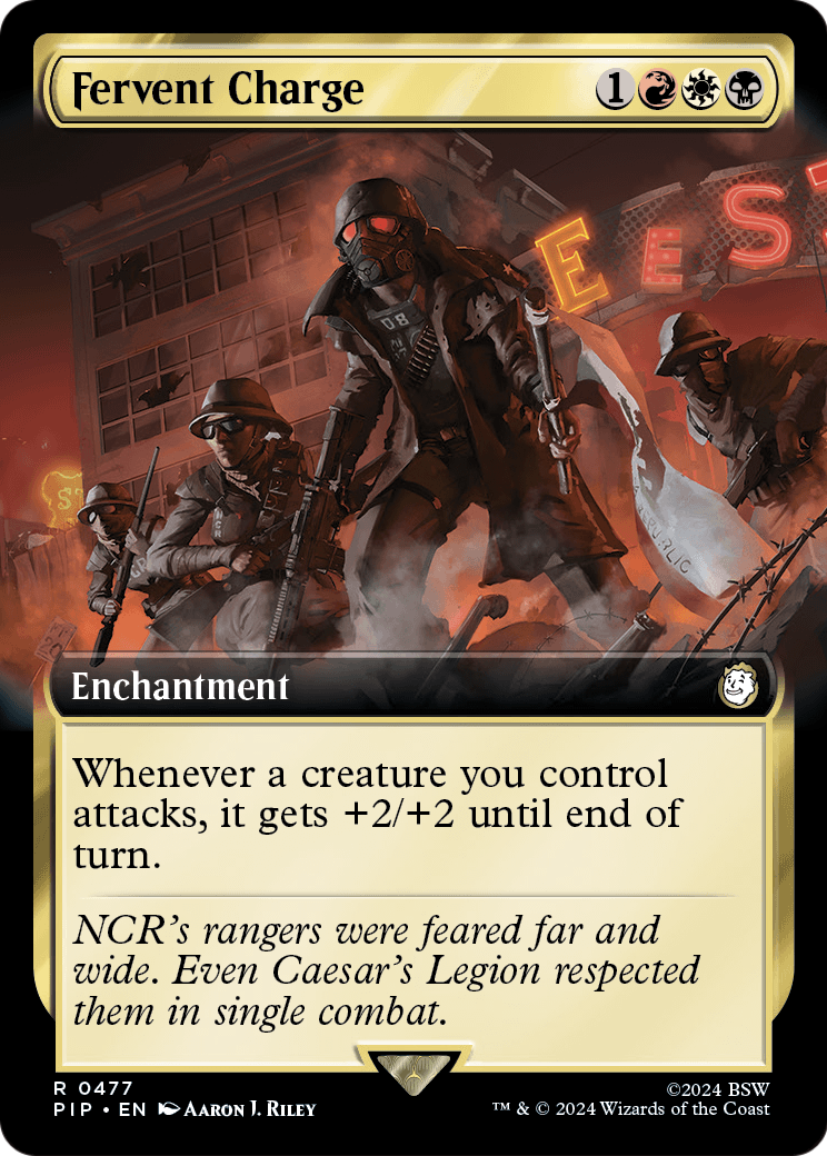 Fervent Charge (Extended Art) (PIP-477) [Fallout] Foil