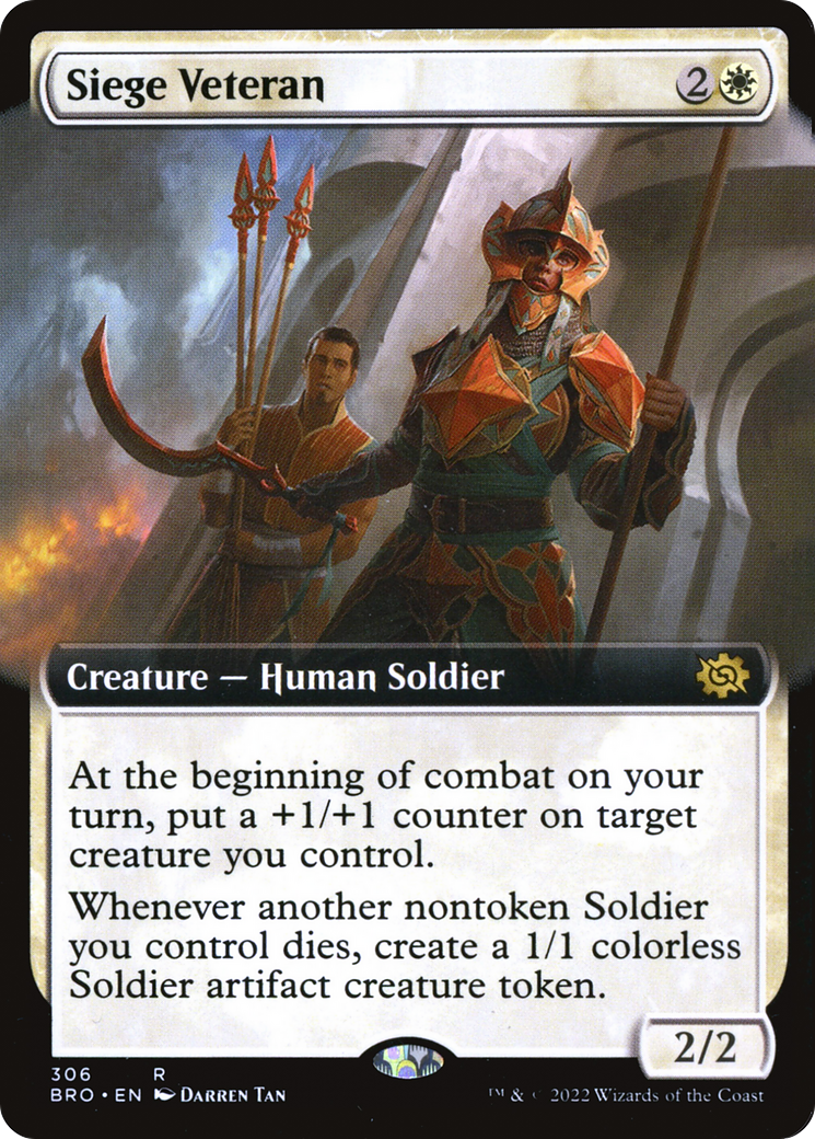 Siege Veteran (Extended Art) (BRO-306) [The Brothers' War] Foil