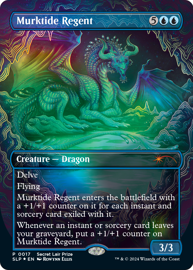 Murktide Regent (SLP-017) (Borderless) [Secret Lair Showdown] Foil