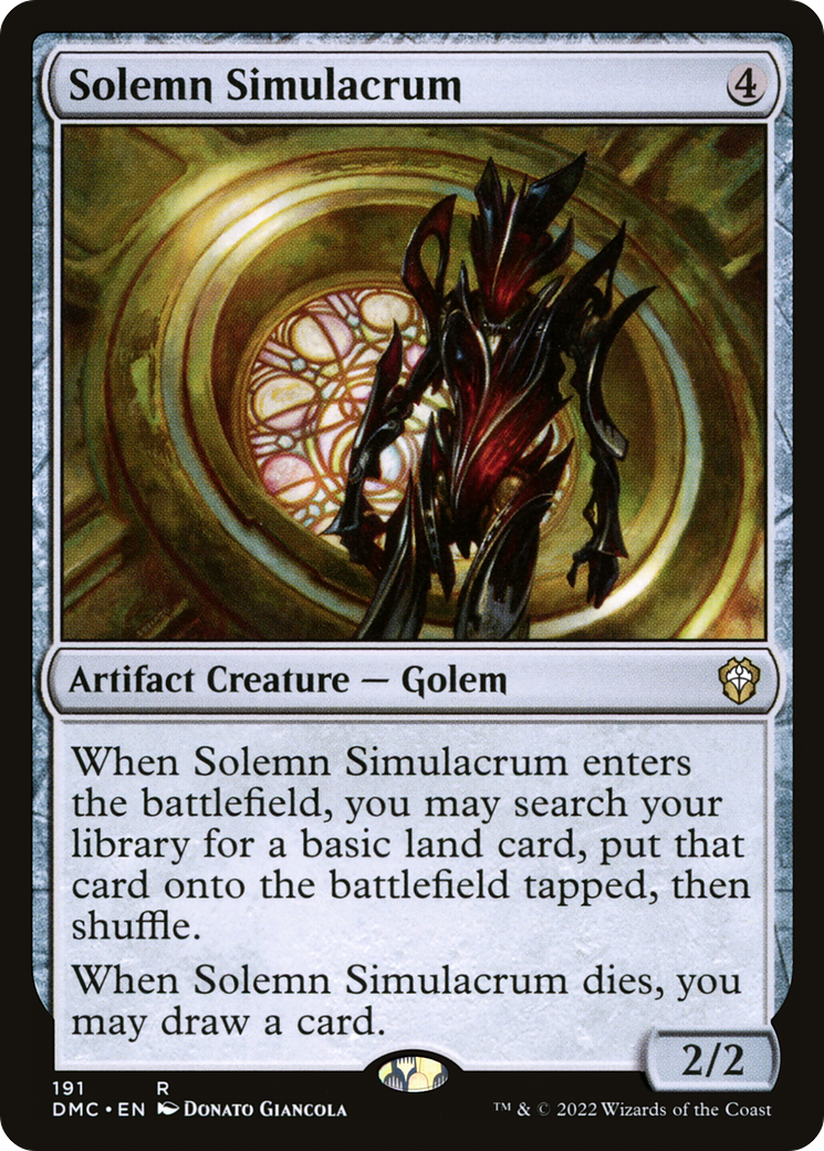Solemn Simulacrum (DMC-191) [Dominaria United Commander]