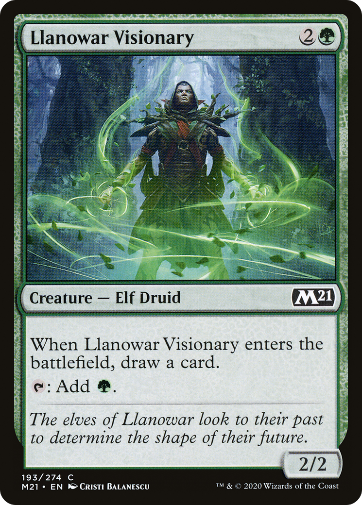 Llanowar Visionary (M21-193) [Core Set 2021] Foil