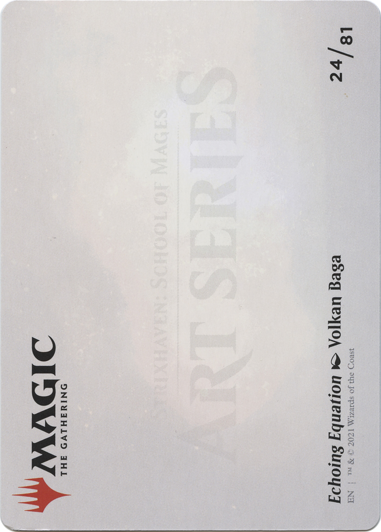 Echoing Equation // Echoing Equation (ASTX-024) (Borderless) [Strixhaven Art Series] Foil