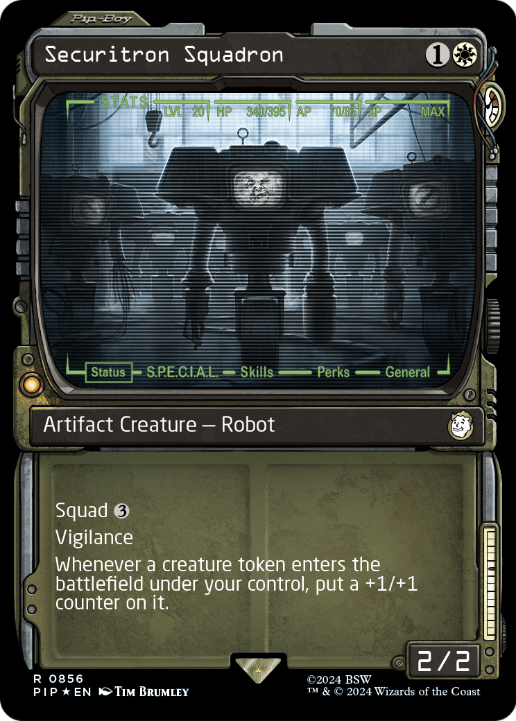 Securitron Squadron (Showcase) (Surge Foil) (PIP-856) [Fallout] Foil