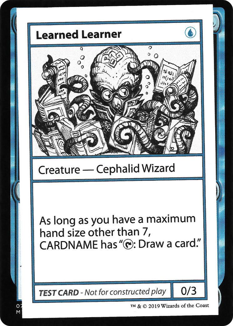 Learned Learner (No PW Symbol) [Mystery Booster Playtest Cards 2021]